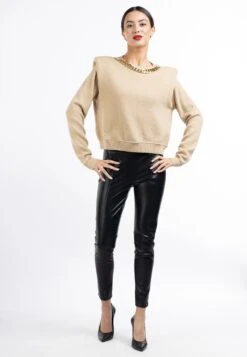 Faina Fijngebreide Truien Trui Tuxe Dames Beige -Faina Verkoop b24f4a0735a62719457e7781cced222b