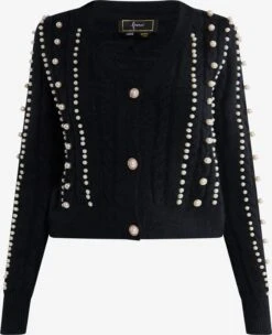 Faina Vesten Gebreid Vest Tuxe Dames Zwart