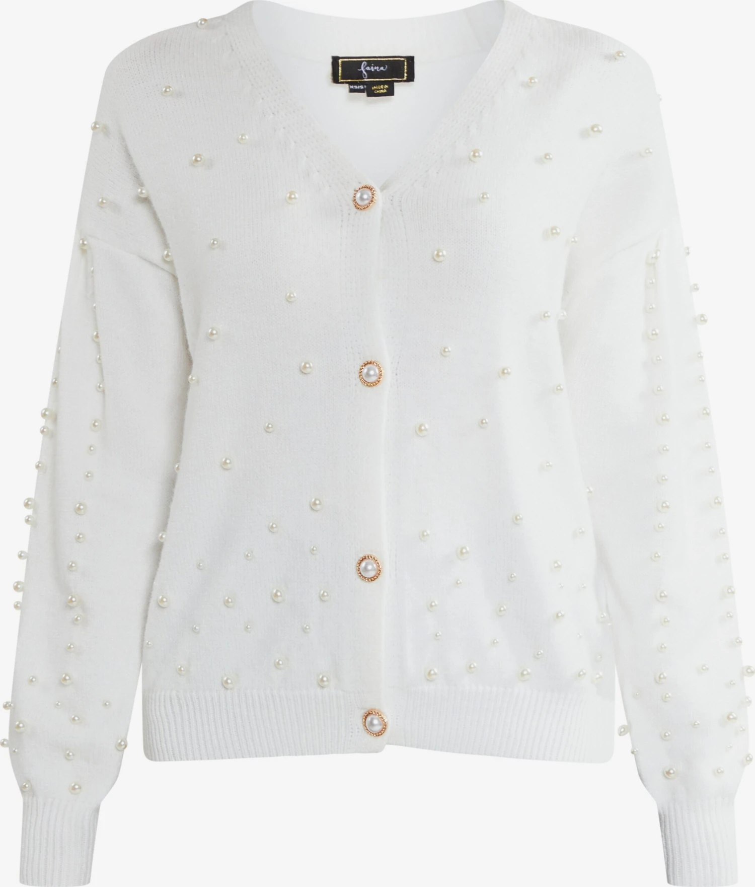 Faina Vesten Gebreid Vest Dames Wit / Parelwit 3 Faina Vesten Gebreid Vest Dames Wit / Parelwit