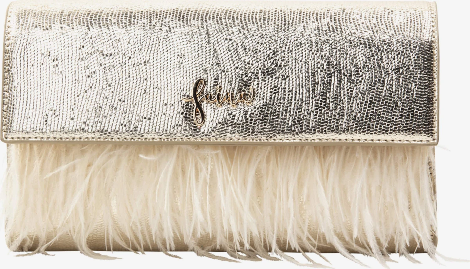 Faina Clutches Clutch Dames Beige / Zilver 3 Faina Clutches Clutch Dames Beige / Zilver