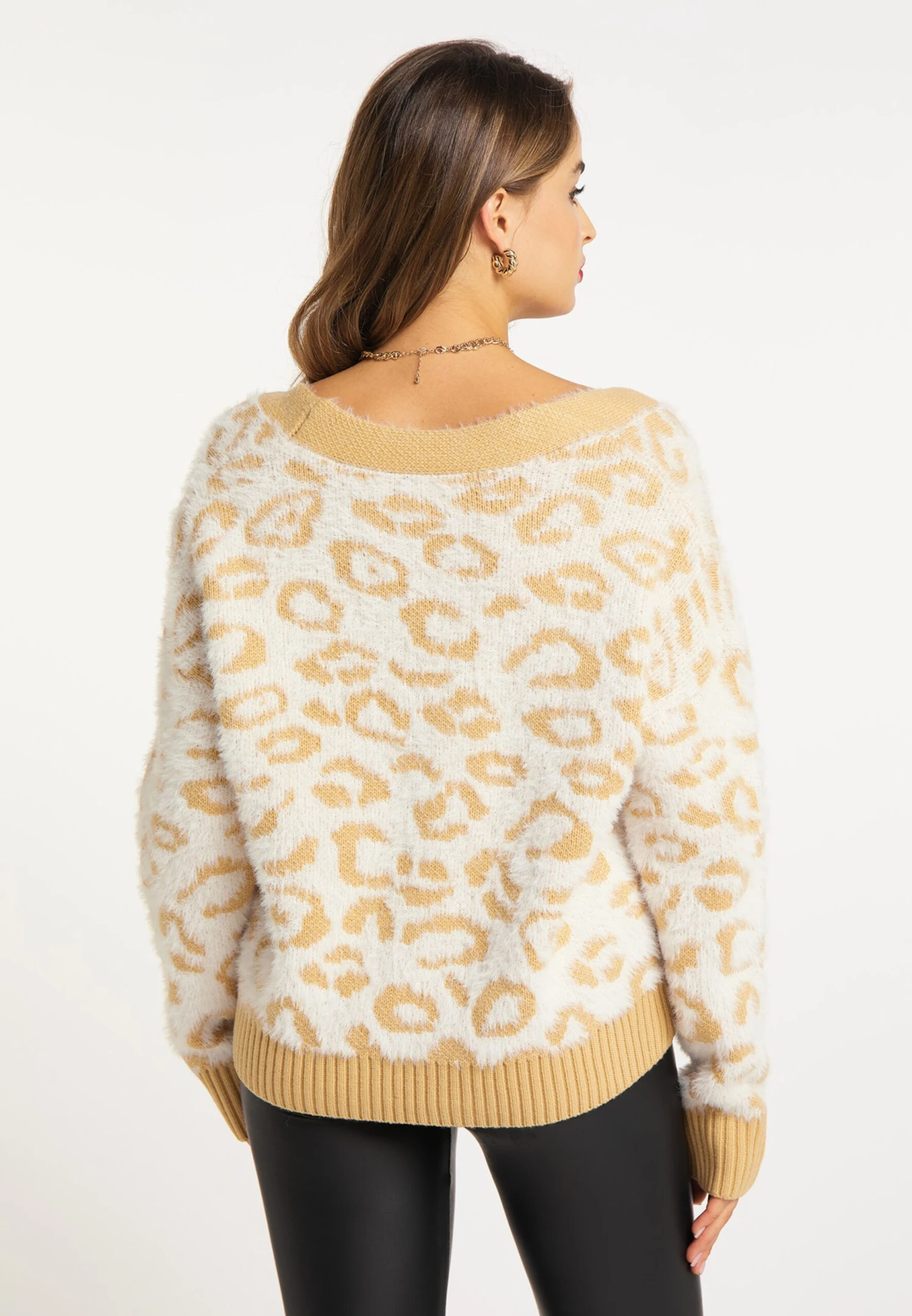 Faina Vesten Gebreid Vest Dames Wolwit 5 Faina Vesten Gebreid Vest Dames Wolwit - Image 3