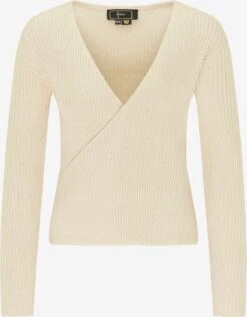 Faina Fijngebreide Truien Trui Dames Beige