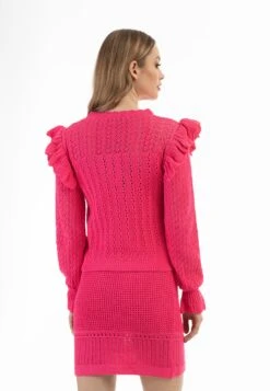 Faina Fijngebreide Truien Trui Dames Fuchsia -Faina Verkoop c8c6a897b406c99b6fd85be478aa3f85