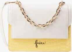 Faina Handtassen Handtas Dames Goudgeel