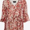 Faina Blouses Met Korte Mouw Blouse Dames Bourgogne / Lichtrood