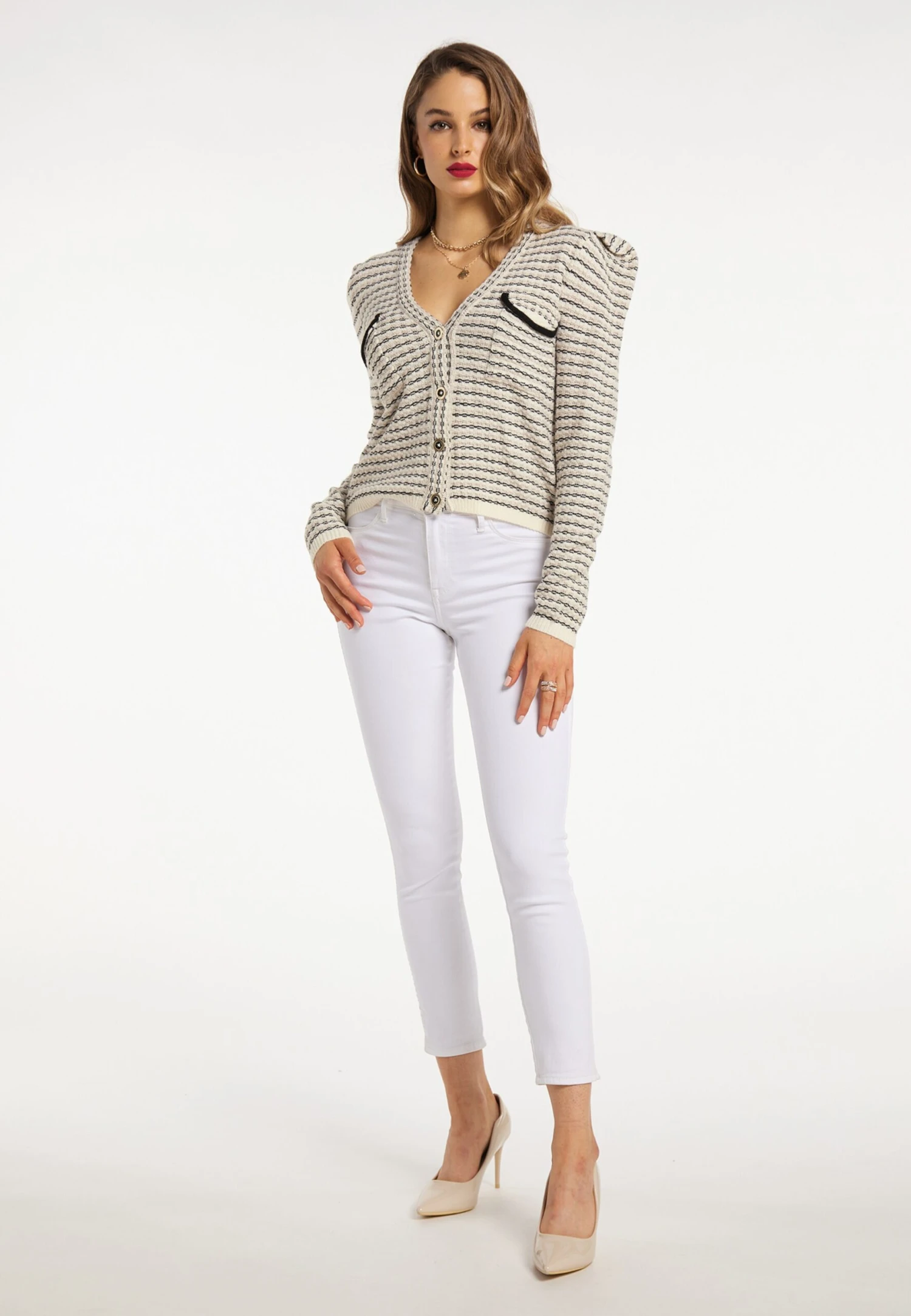 Faina Vesten Gebreid Vest Dames Offwhite 6 Faina Vesten Gebreid Vest Dames Offwhite - Image 4