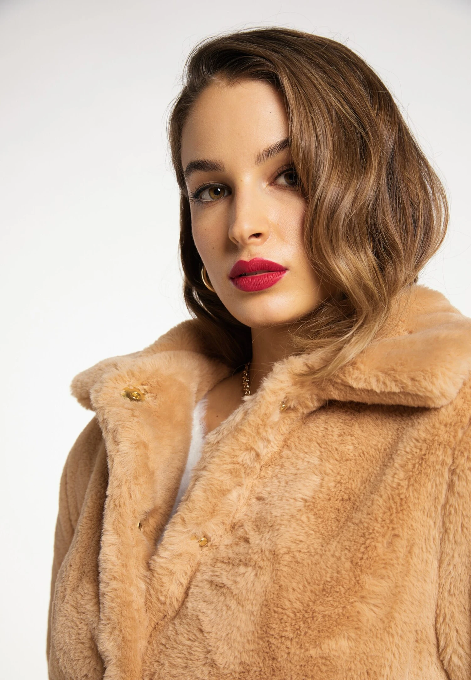 Faina Winterjassen Winterjas Dames Lichtbruin 7 Faina Winterjassen Winterjas Dames Lichtbruin - Image 5