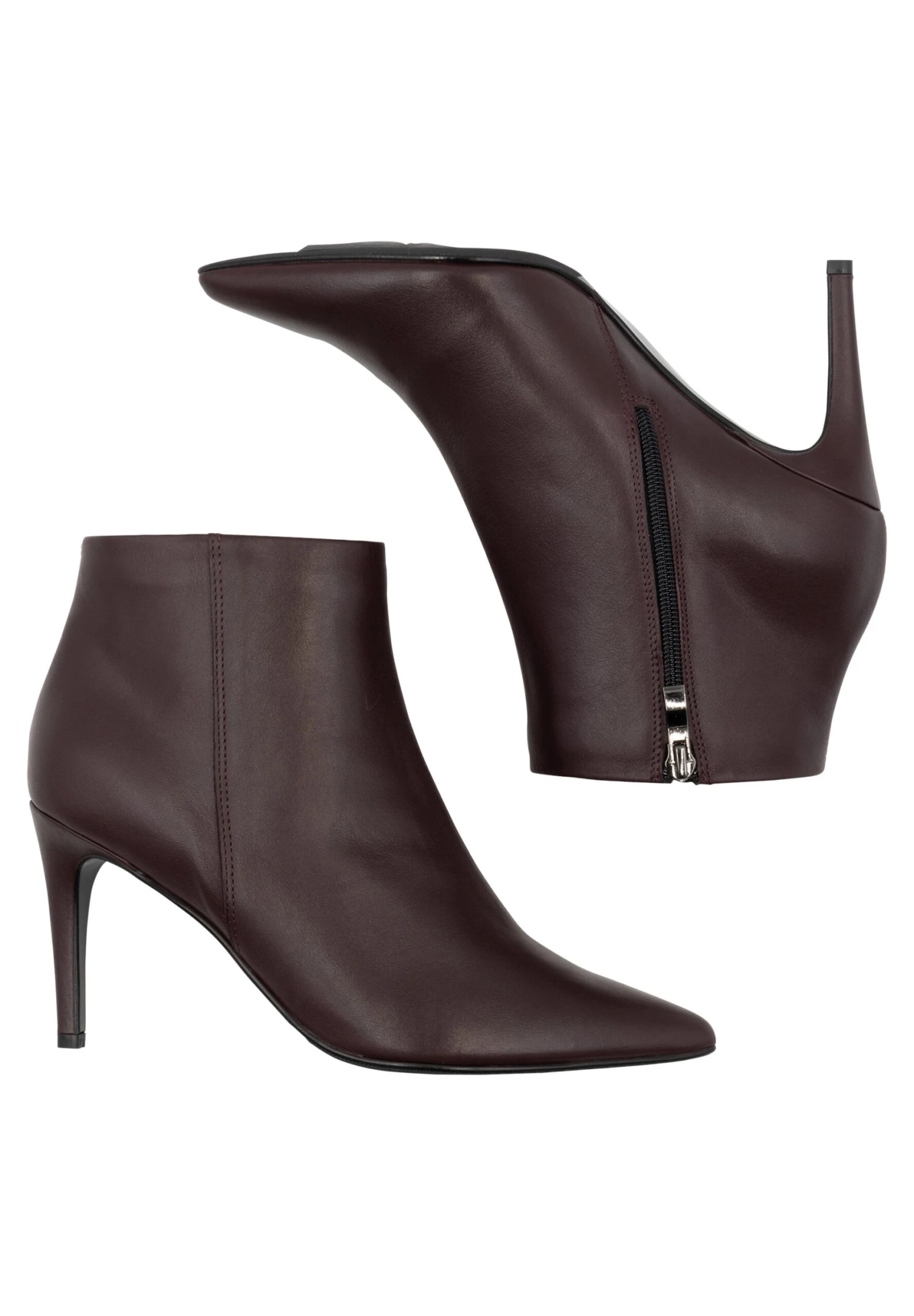 Faina Enkellaarsjes Met Hoge Hak - Dunkelllila 7 Faina Enkellaarsjes Met Hoge Hak - Dunkelllila - Image 5