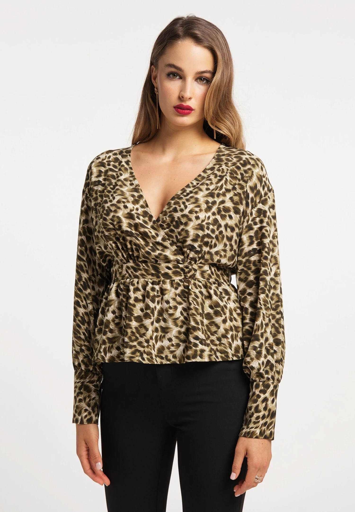 Faina Blouseshirts Blouse Dames Donkergroen 4 Faina Blouseshirts Blouse Dames Donkergroen - Image 2