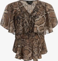 Faina Blouses Met Korte Mouw Blouse Dames Donkerbeige