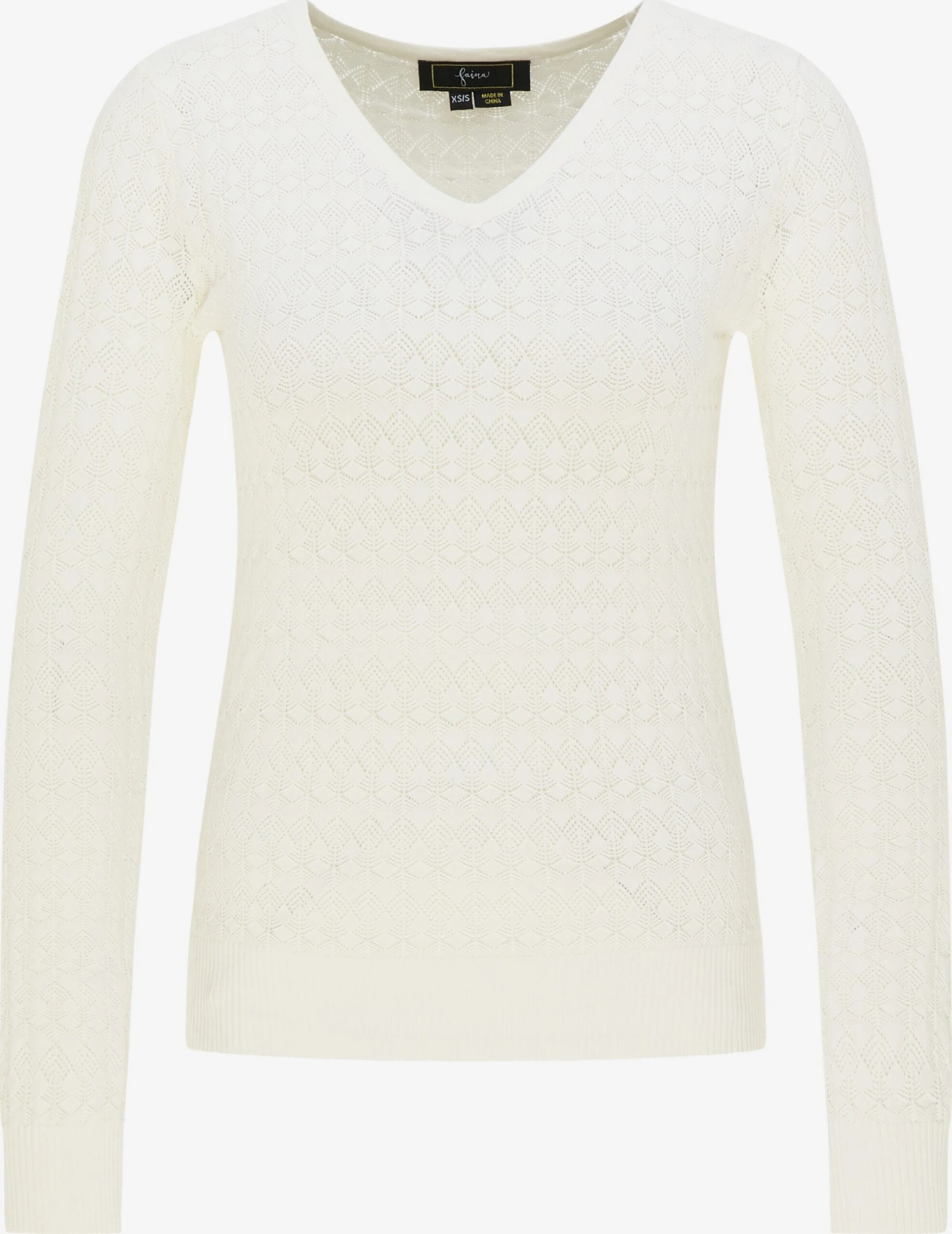 Faina Fijngebreide Truien Trui Dames Natuurwit 3 Faina Fijngebreide Truien Trui Dames Natuurwit