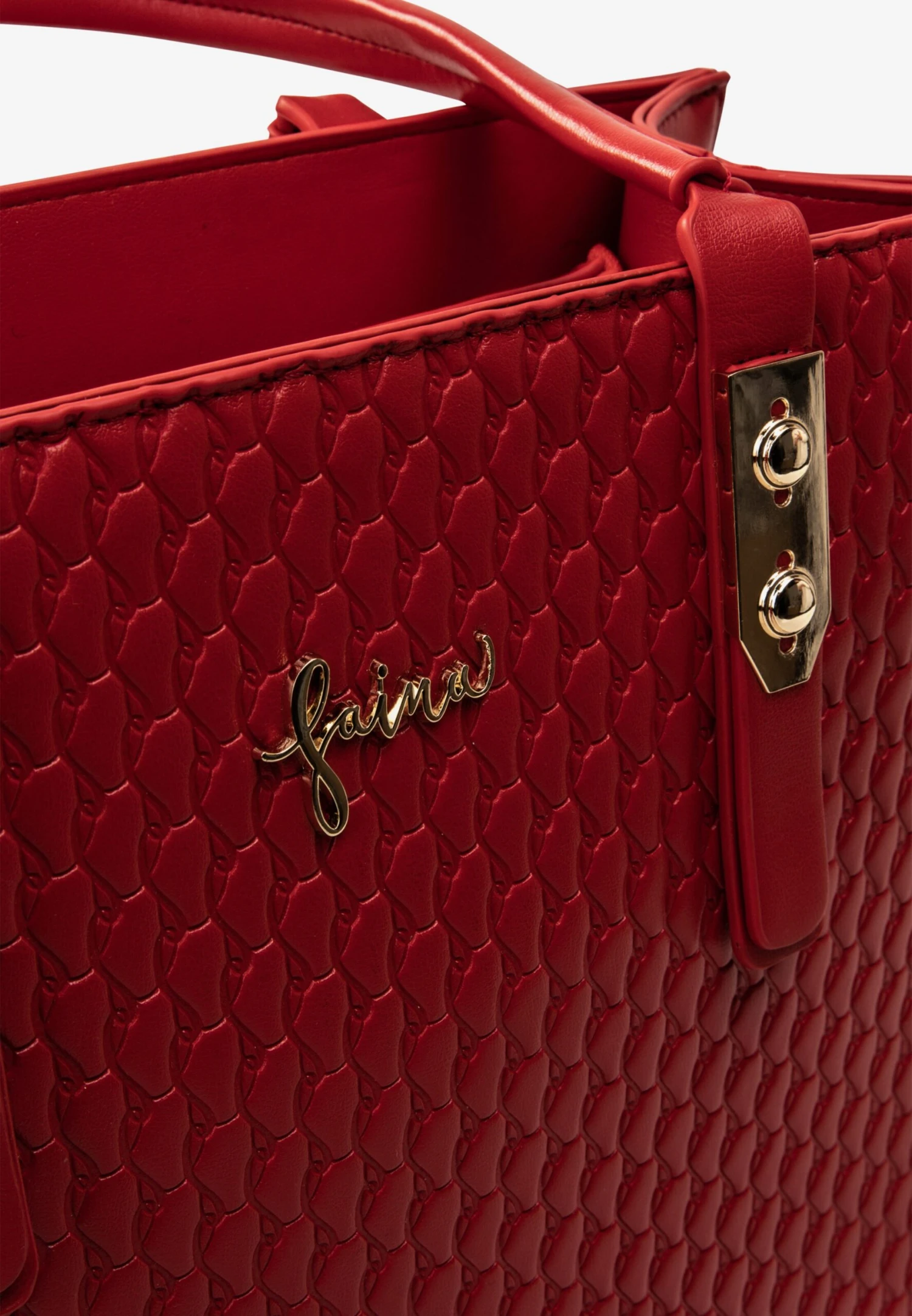 Faina Shoppers Shopper Dames Karmijnrood 7 Faina Shoppers Shopper Dames Karmijnrood - Image 5