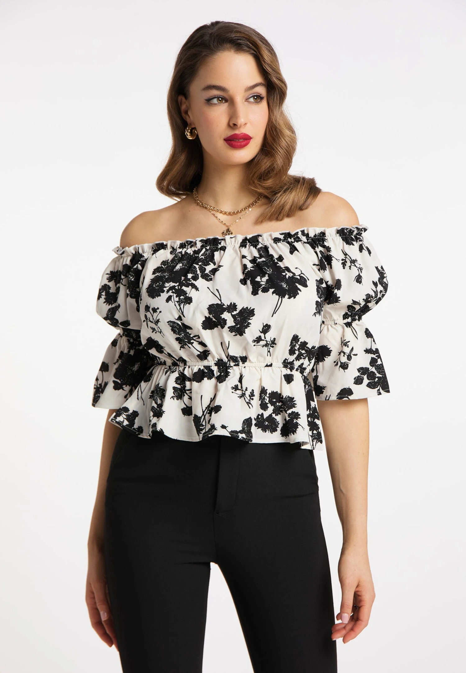 Faina Blouses Met Korte Mouw Blouse Dames Wit 5 Faina Blouses Met Korte Mouw Blouse Dames Wit - Image 3