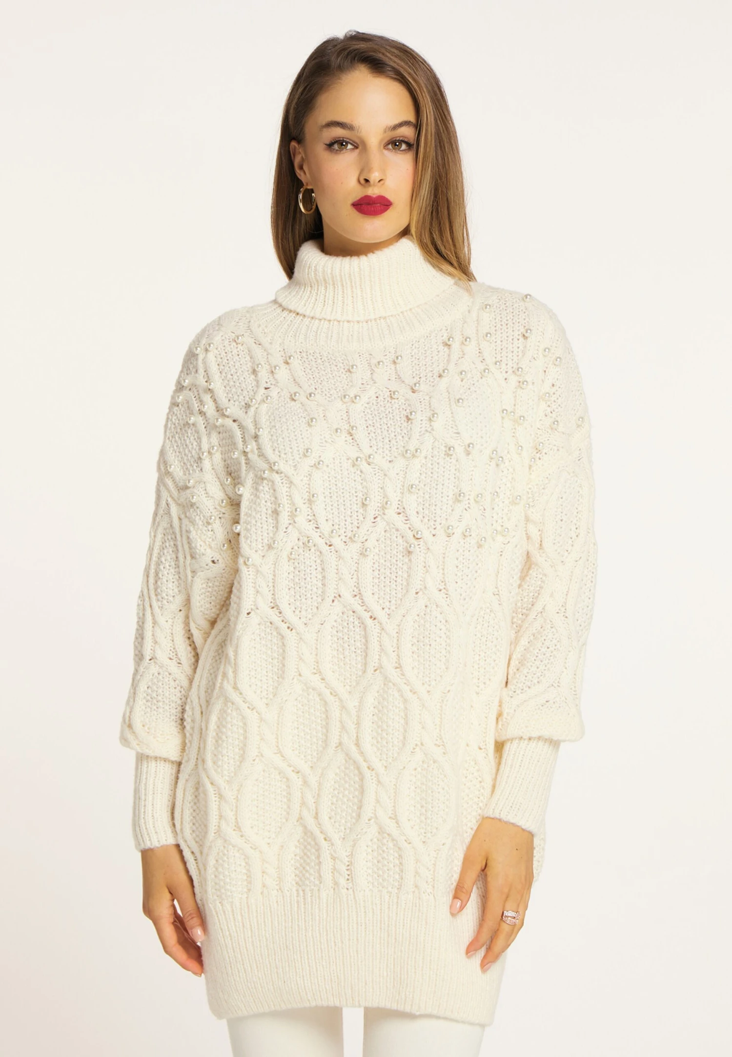 Faina Coltruien Oversized Trui Dames Crème 4 Faina Coltruien Oversized Trui Dames Crème - Image 2