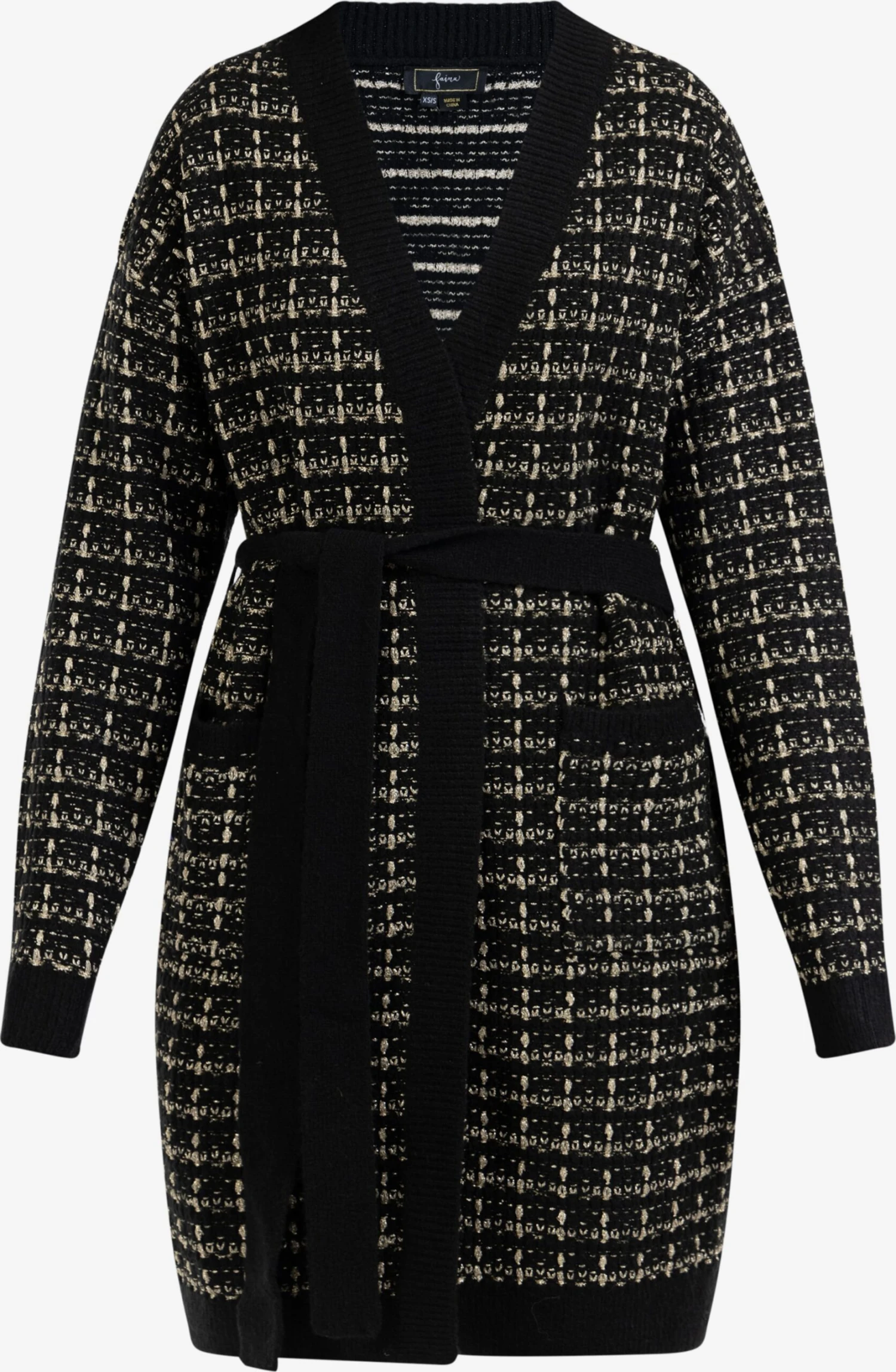 Faina Vesten Gebreid Vest Dames Zwart 3 Faina Vesten Gebreid Vest Dames Zwart