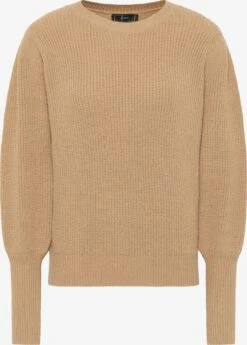 Faina Fijngebreide Truien Trui Tylin Dames Sand