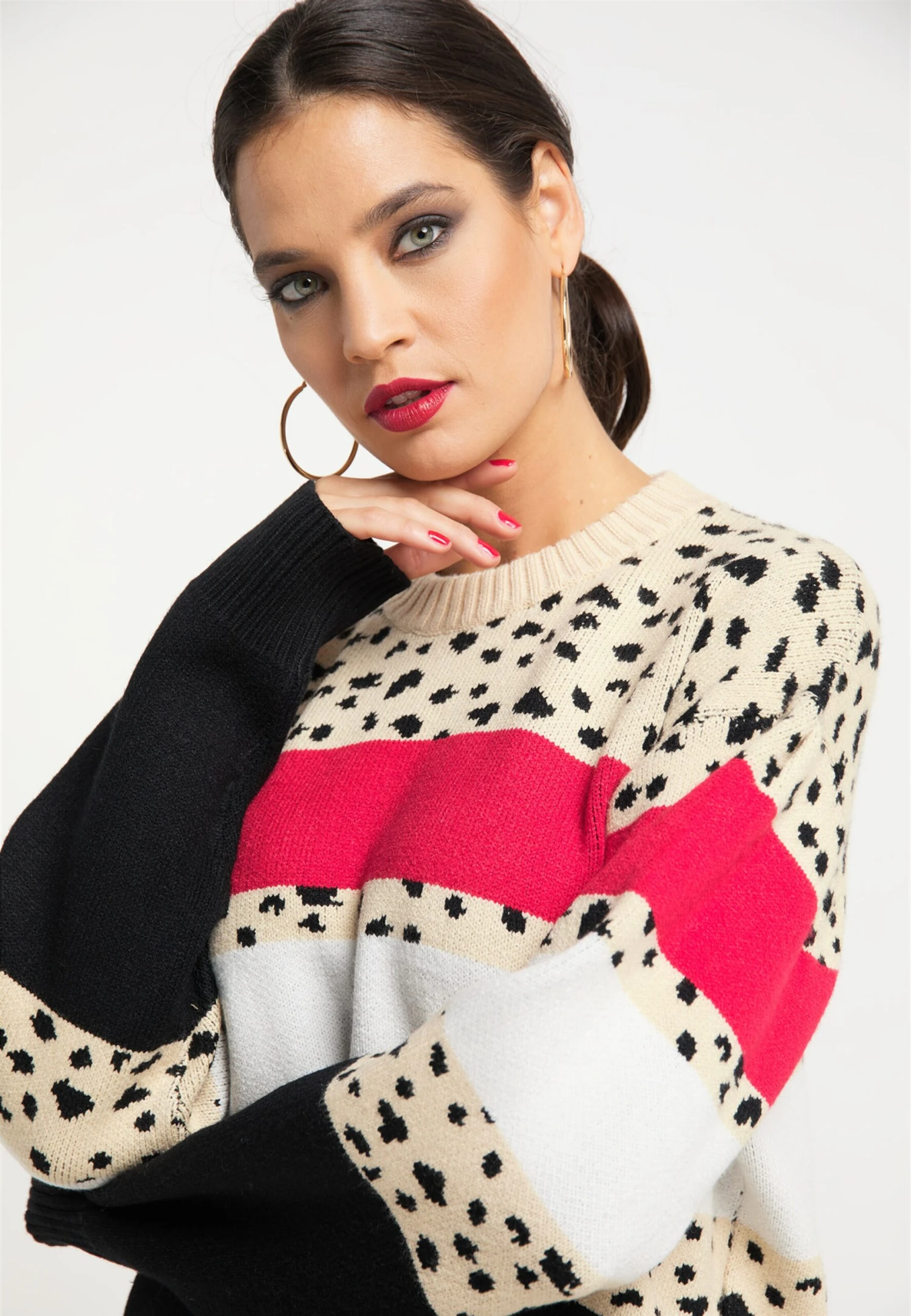 Faina Fijngebreide Truien Trui Dames Gemengde Kleuren 7 Faina Fijngebreide Truien Trui Dames Gemengde Kleuren - Image 5