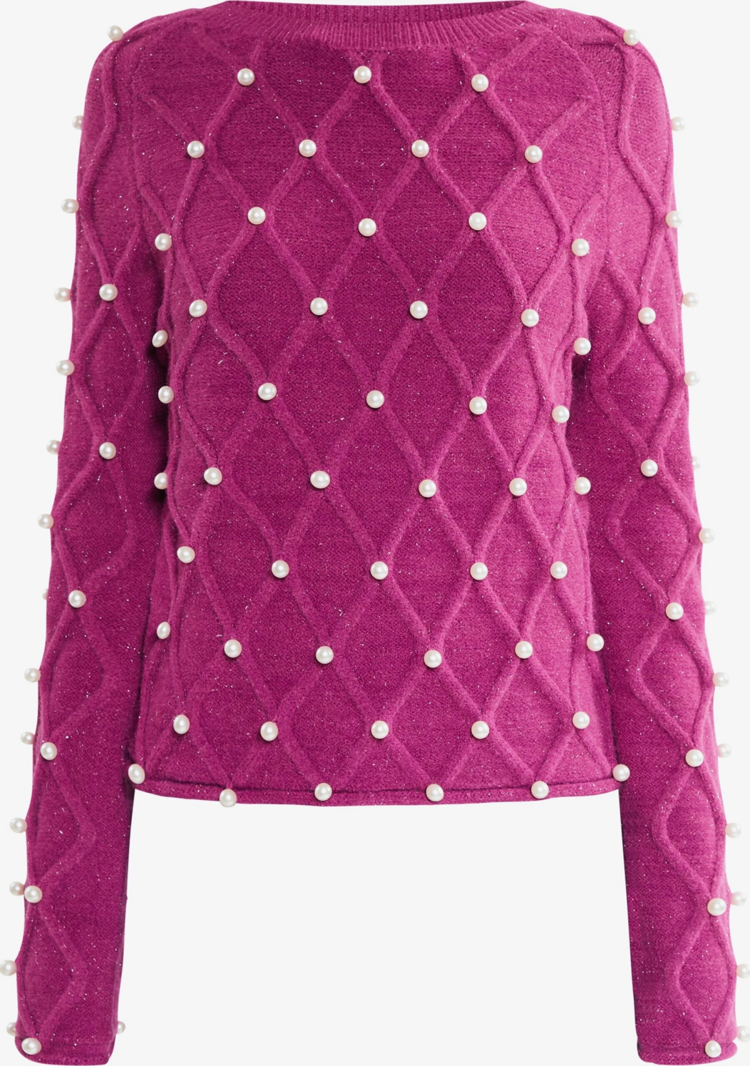 Faina Fijngebreide Truien Trui Koosh Dames Fuchsia 3 Faina Fijngebreide Truien Trui Koosh Dames Fuchsia