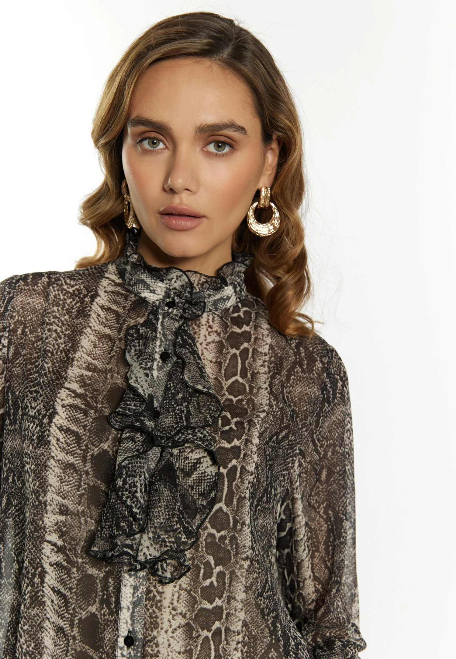 Faina Overhemden Blouse Dames Bruin 7 Faina Overhemden Blouse Dames Bruin - Image 5