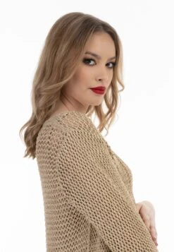 Faina Vesten Gebreid Vest Dames Chamois -Faina Verkoop fbd45858d71c61ff4049ace992a892d8