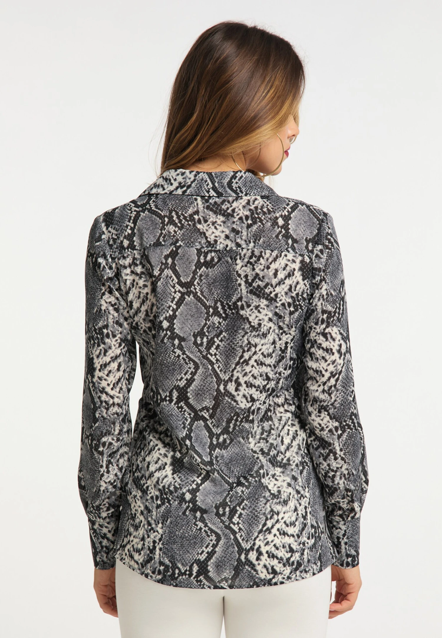 Faina Overhemden Blouse Dames Grijs / Donkergrijs 5 Faina Overhemden Blouse Dames Grijs / Donkergrijs - Image 3